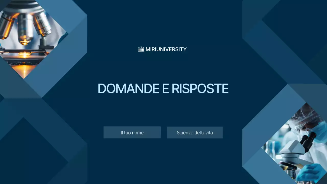 lezione di scienze moderne blu