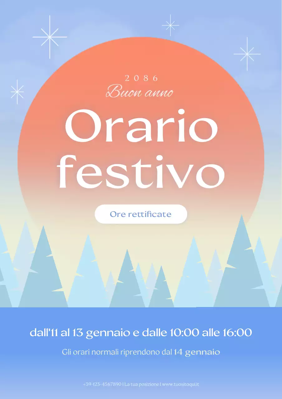 annuncio arancione moderno per le vacanze