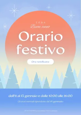 annuncio arancione moderno per le vacanze