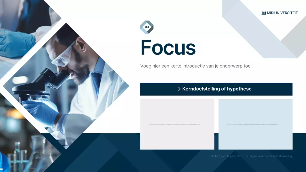 blauw modern wetenschapscollege