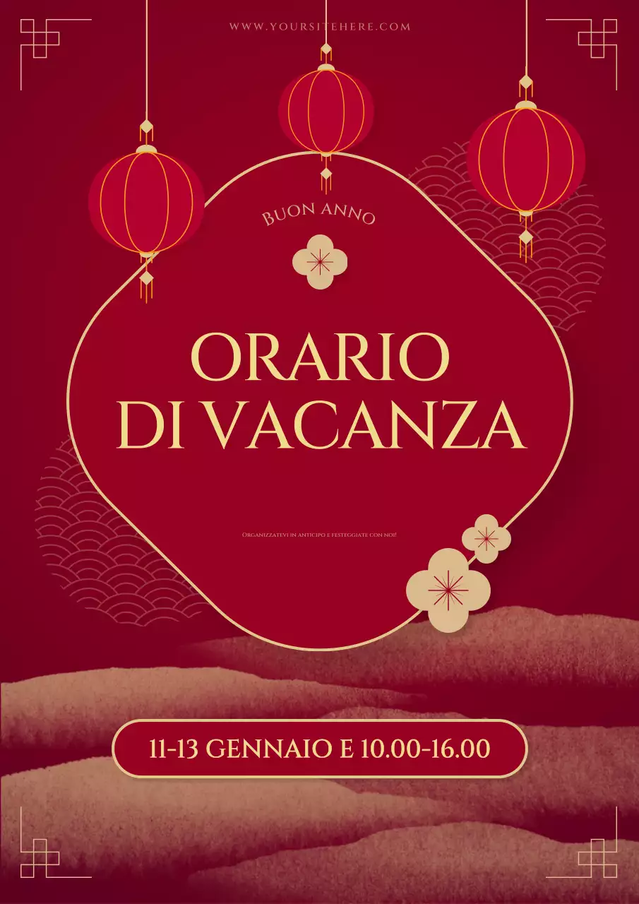 rosso annuncio tradizionale di vacanza