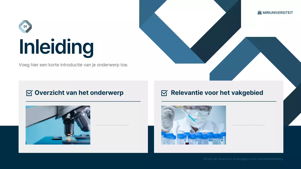 blauw modern wetenschapscollege