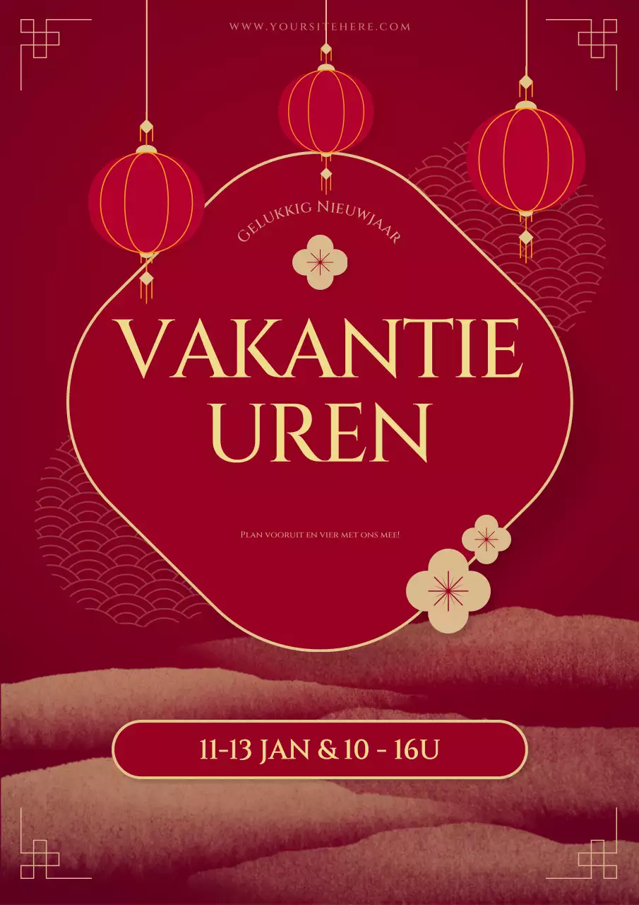 rode traditionele aankondiging