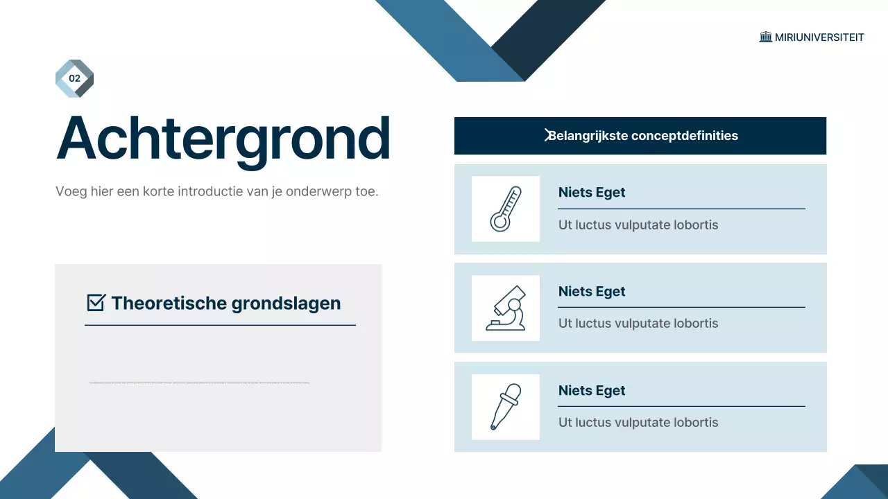 blauw modern wetenschapscollege