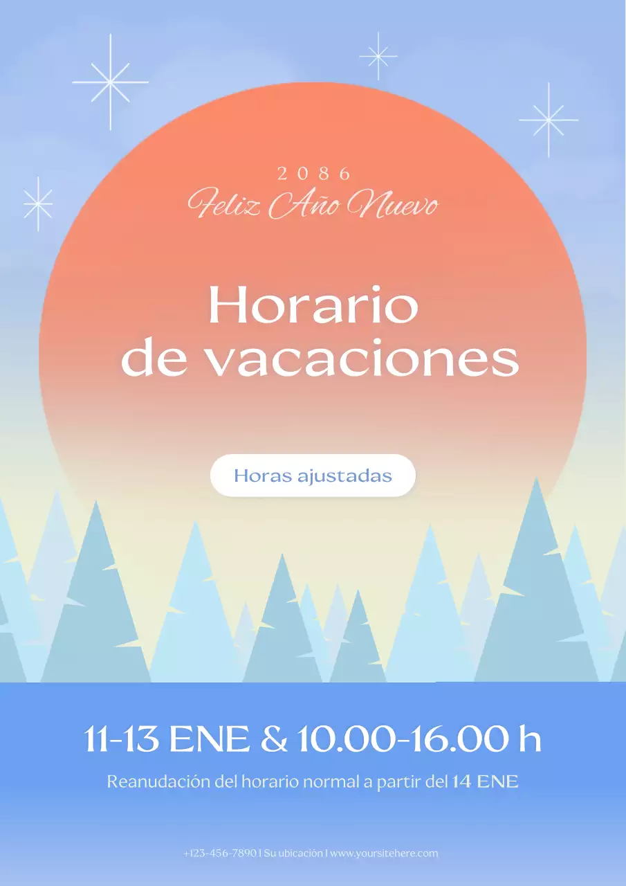 anuncio de vacaciones orange modern