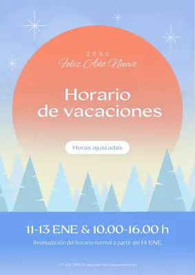 anuncio de vacaciones orange modern