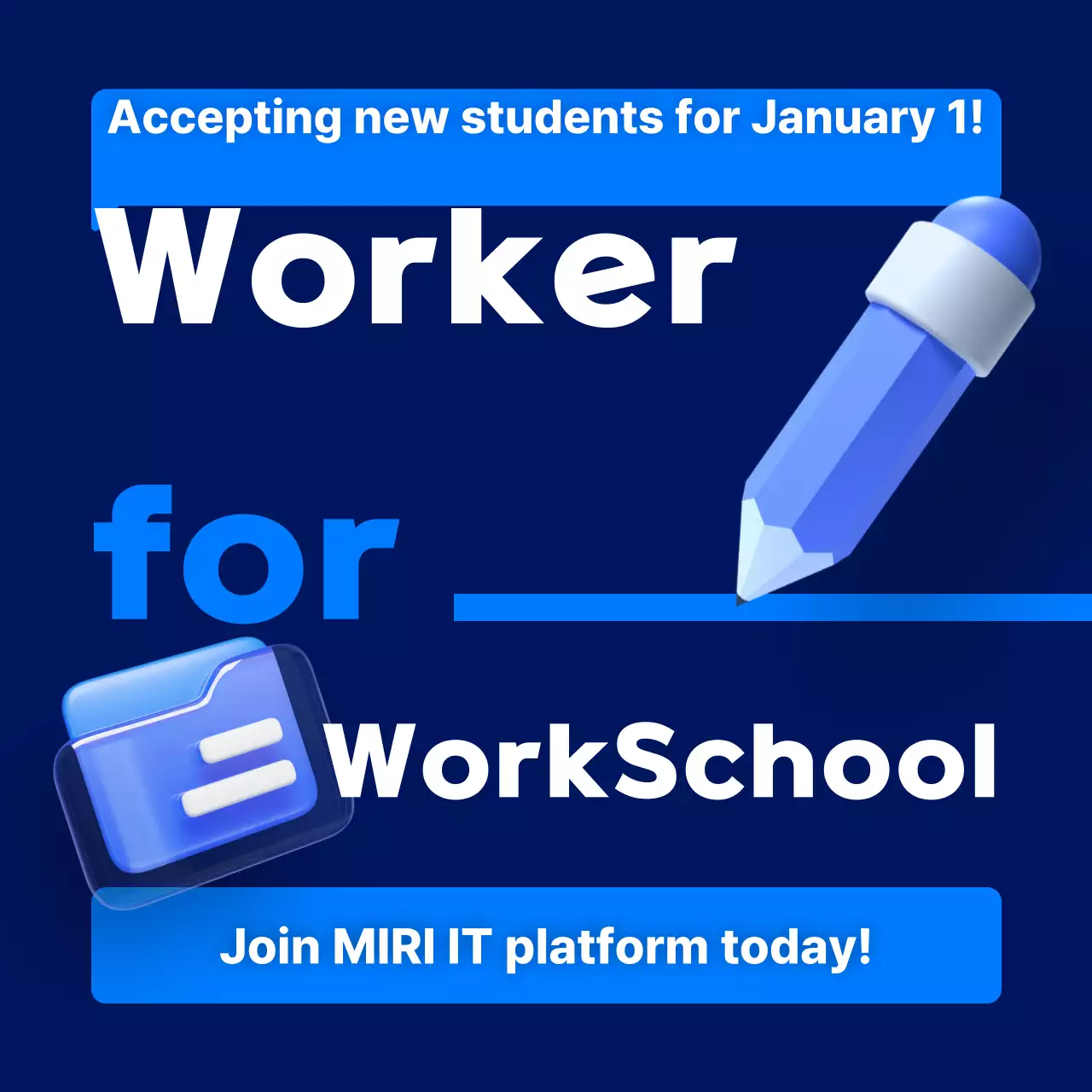 Aviso de recrutamento de estagiários da Blue Modern