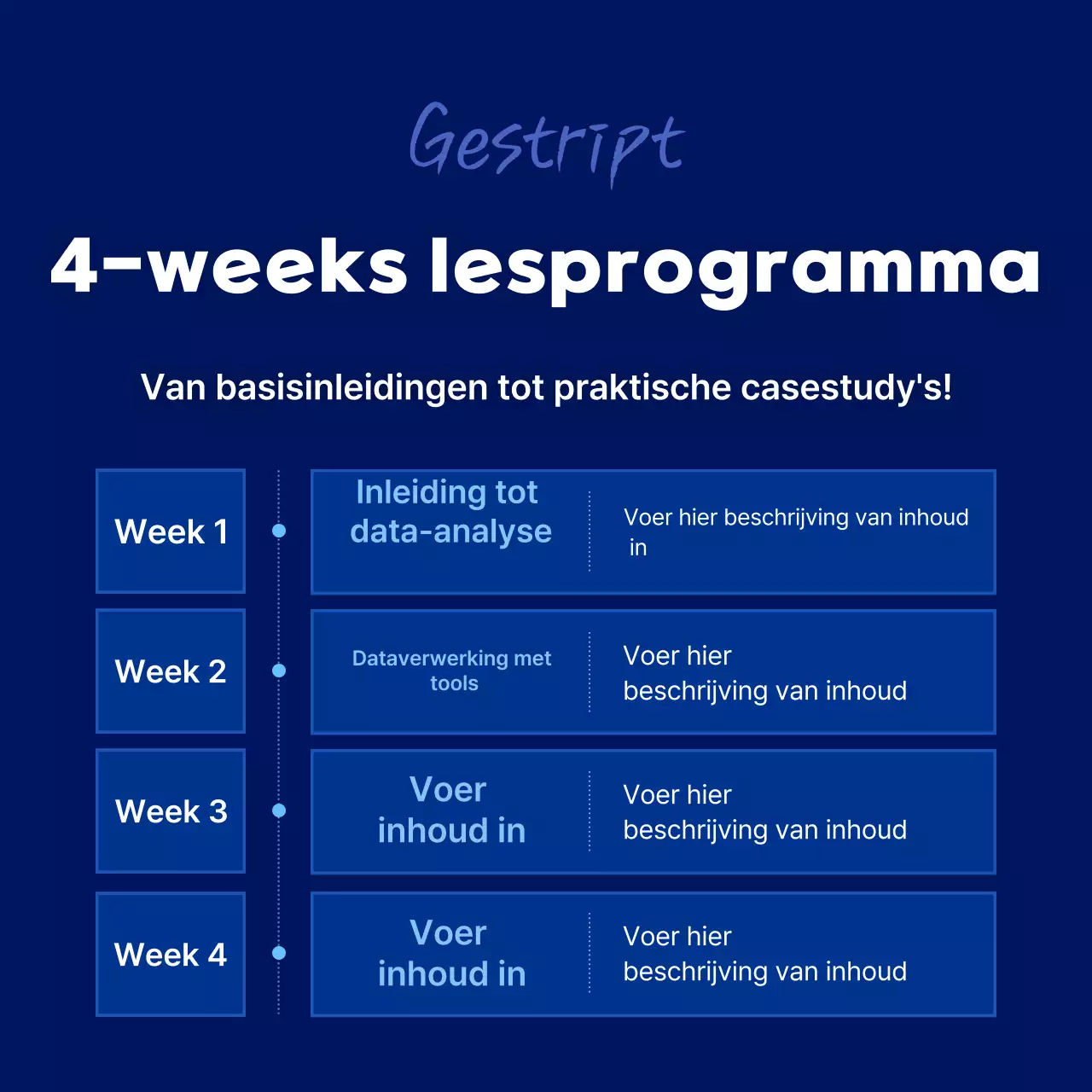 Blue Modern Aankondiging stagiair