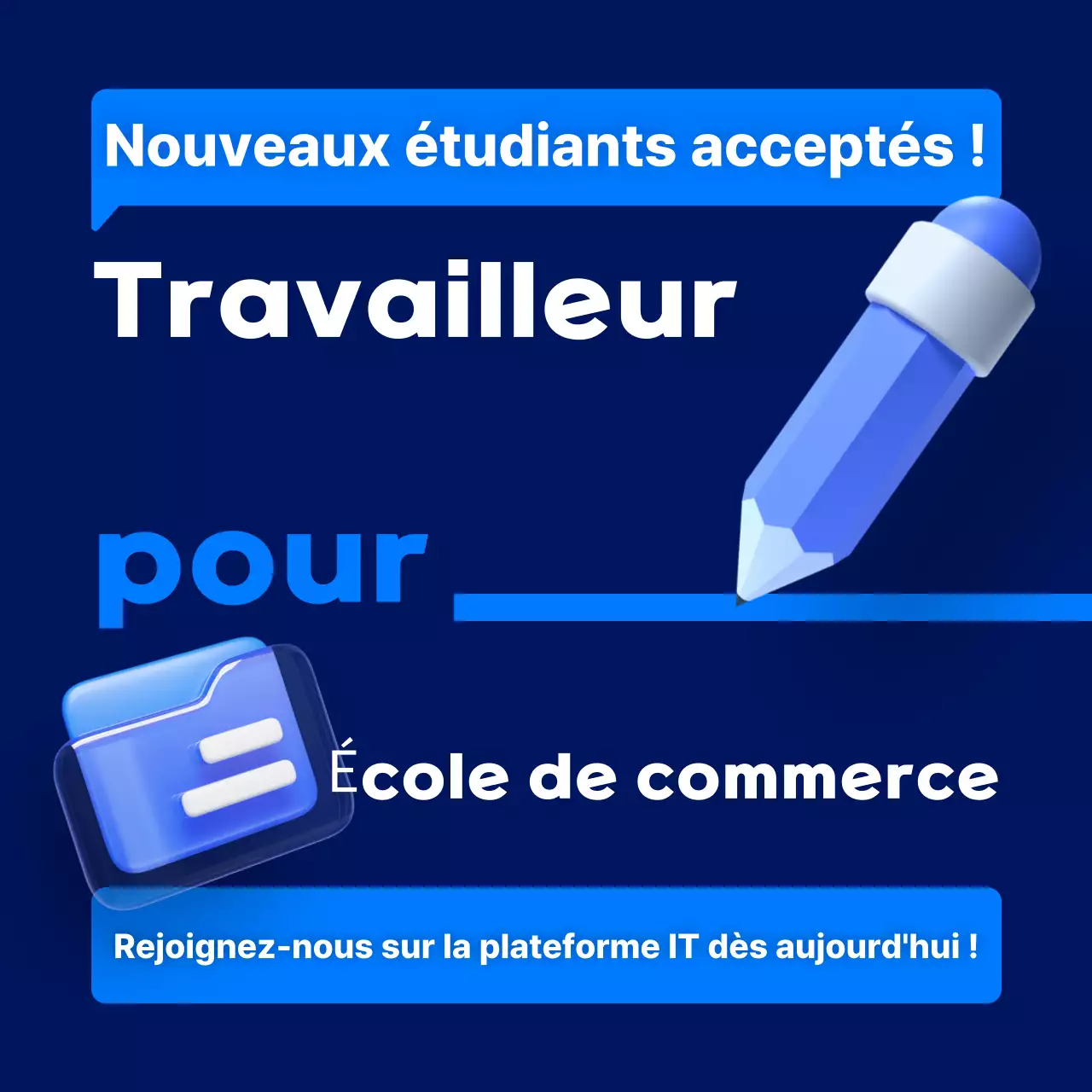 Avis de recrutement de stagiaires Blue Modern