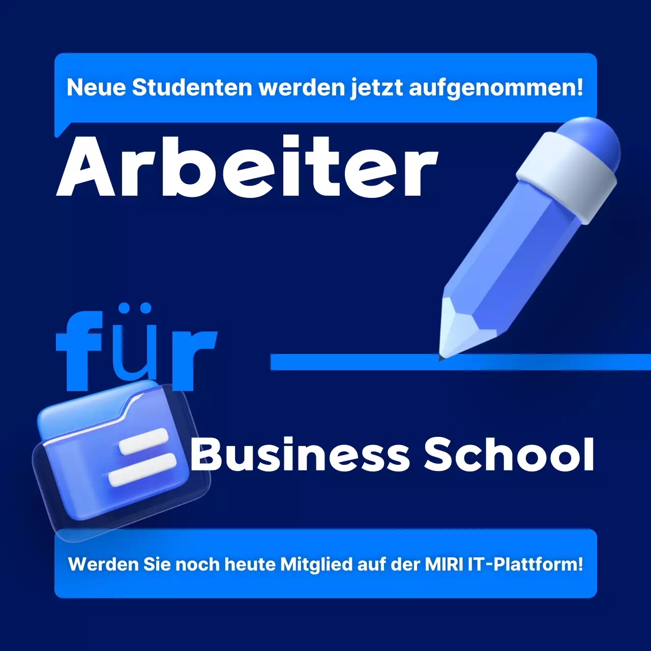 Blue Modern Trainee Recruitment Notice