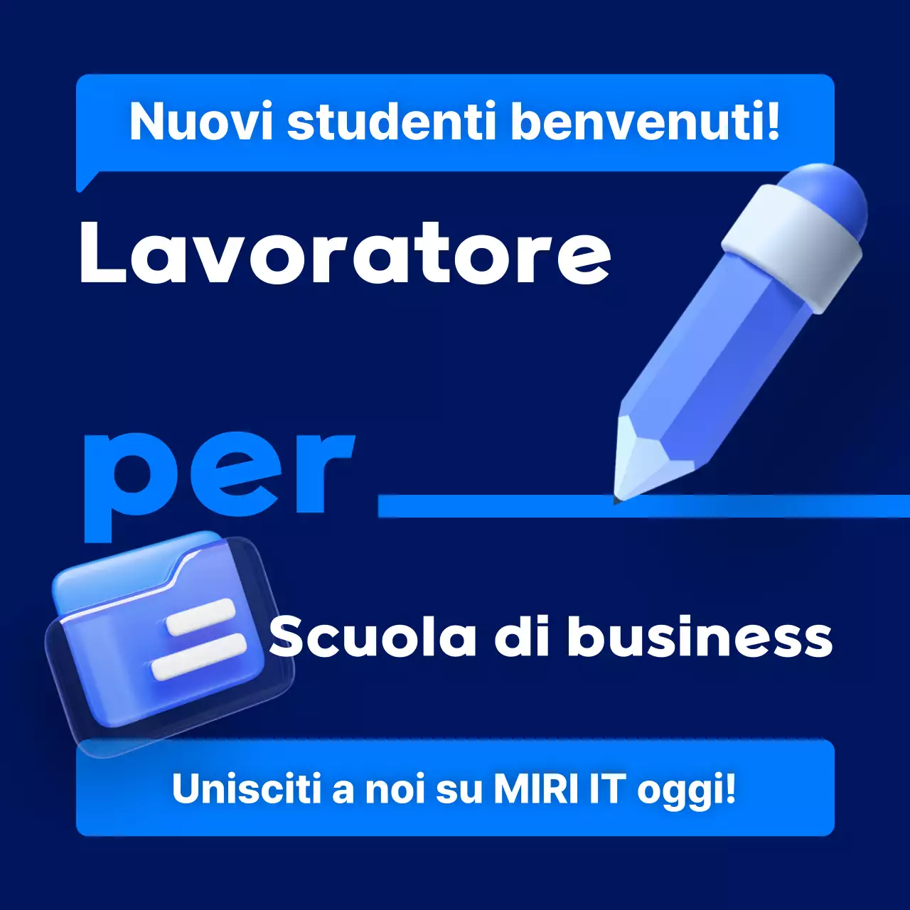 Bando di reclutamento per apprendisti Blue Modern