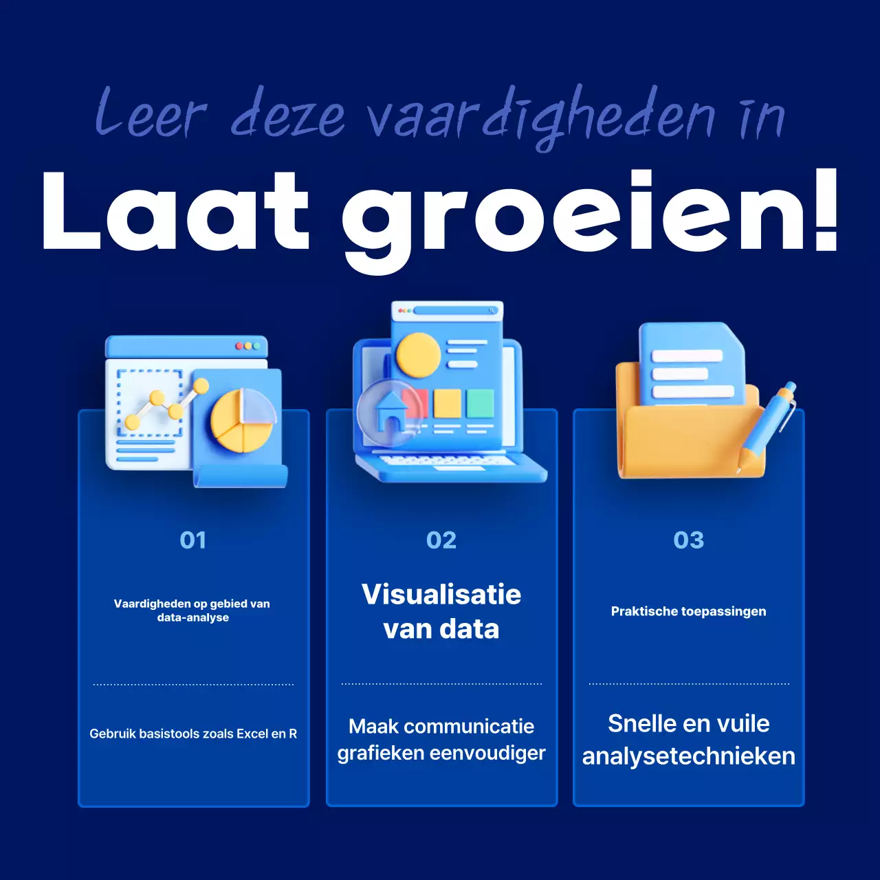 Blue Modern Aankondiging stagiair