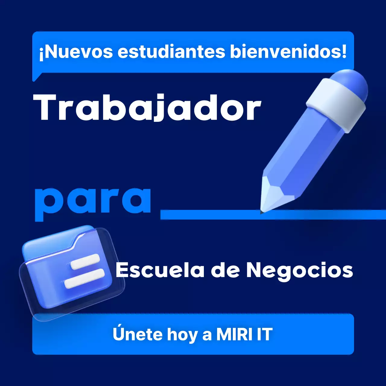 Blue Modern Aviso de contratación de becarios