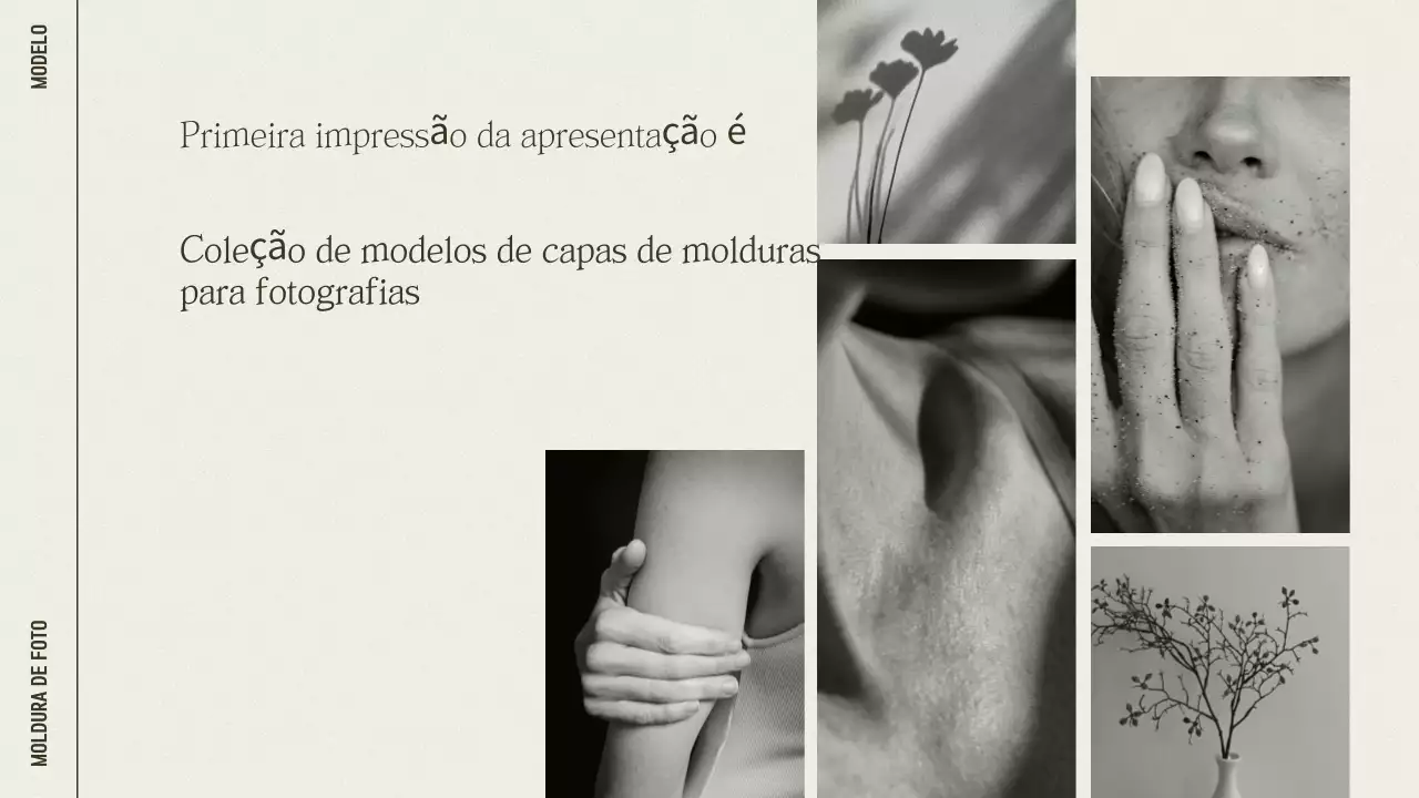 Moldura fotográfica minimalista bege para fotografia