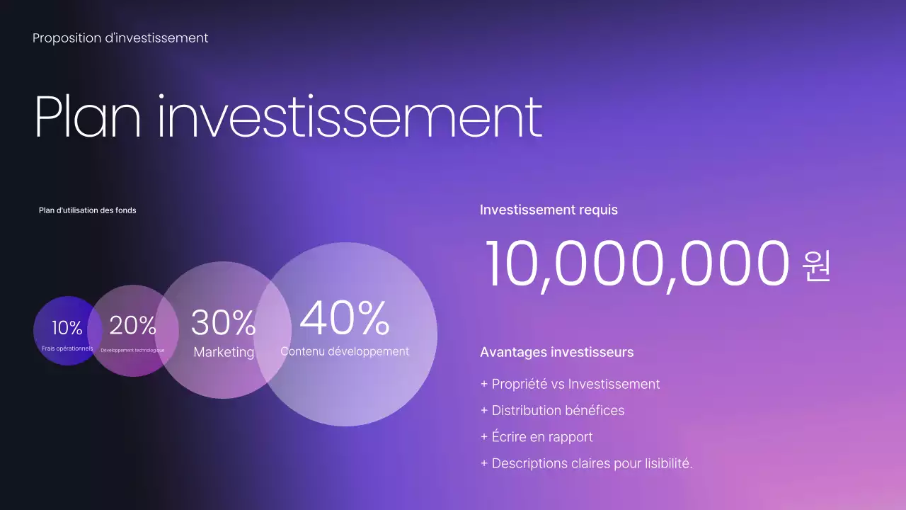 Planifier un discours d'entreprise moderne et mauve