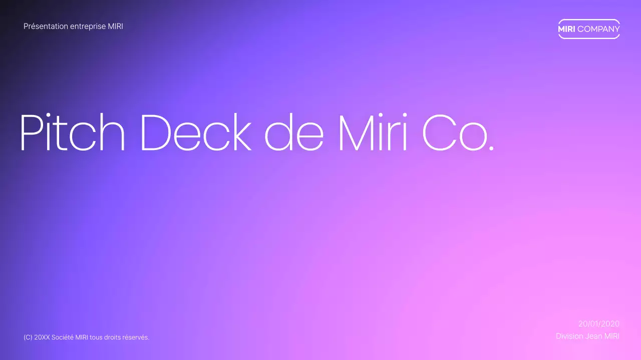 Planifier un discours d'entreprise moderne et mauve