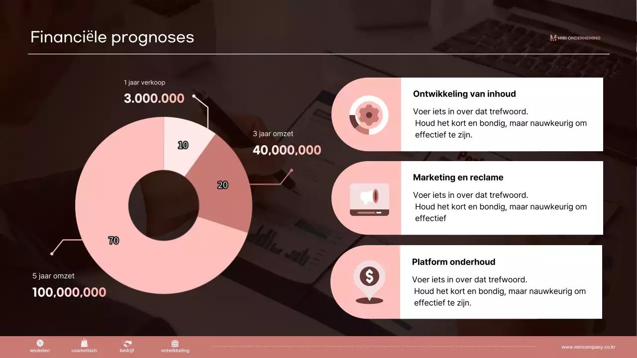 Bruine moderne bedrijfsbeschrijving