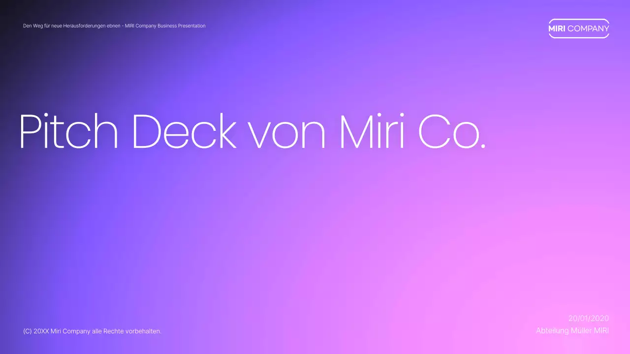 Planung eines modernen lilafarbenen Geschäftsfeldes