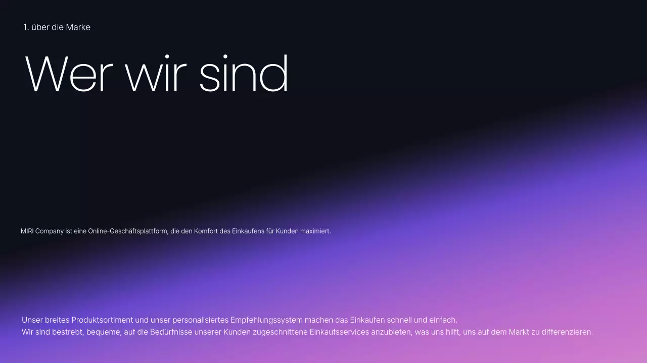 Planung eines modernen lilafarbenen Geschäftsfeldes