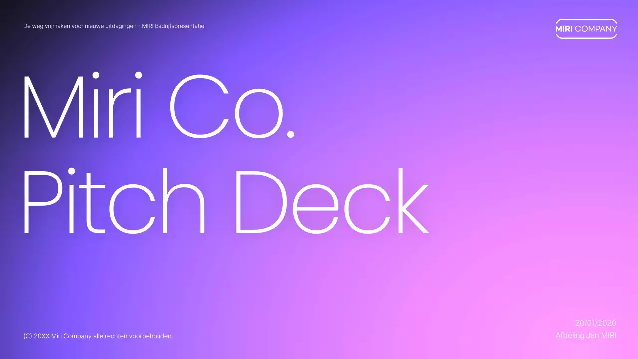 Een mauve moderne zakelijke pitch plannen