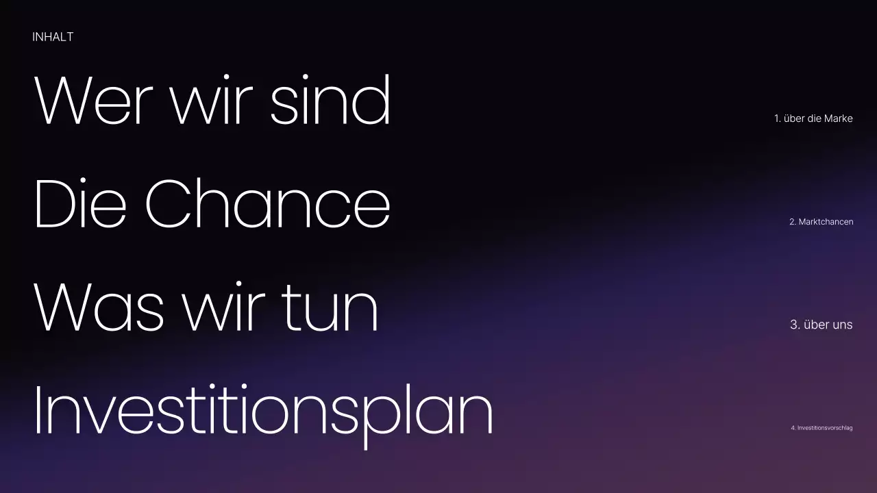 Planung eines modernen lilafarbenen Geschäftsfeldes