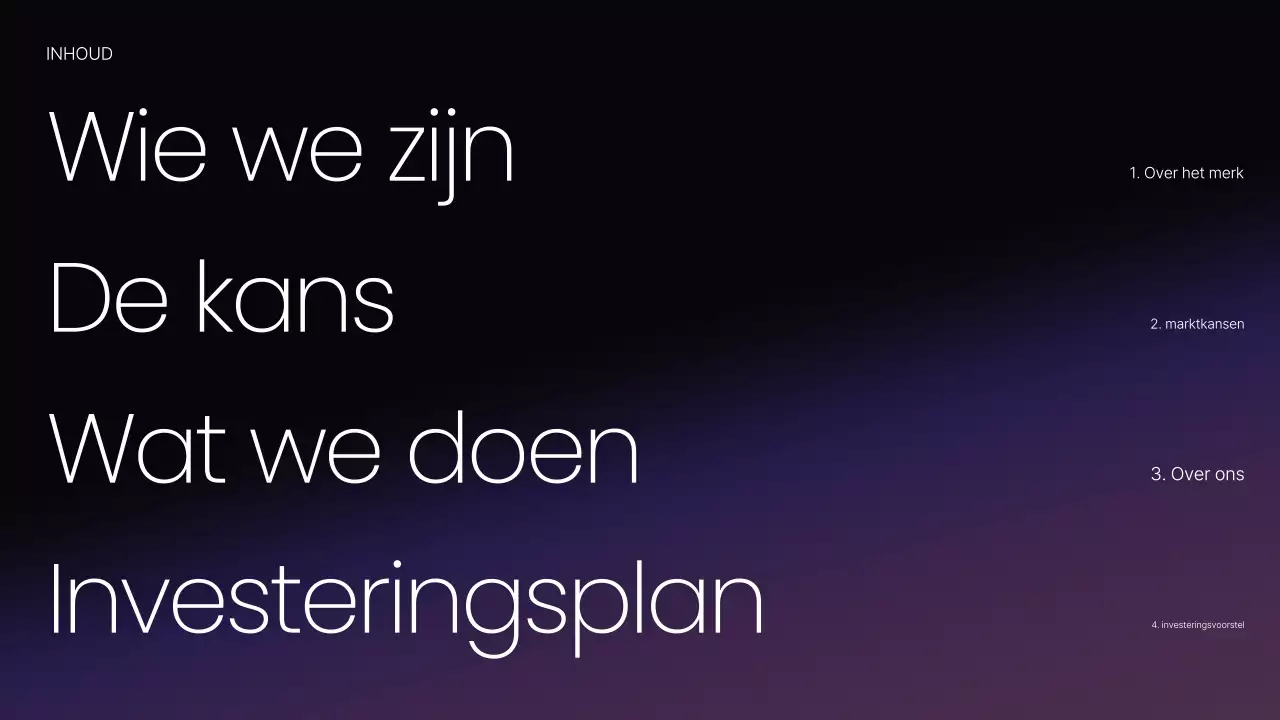 Een mauve moderne zakelijke pitch plannen