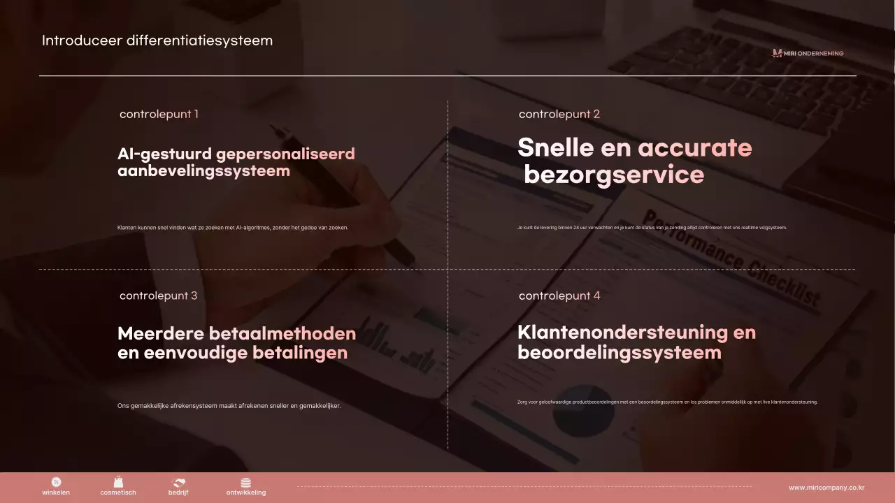 Bruine moderne bedrijfsbeschrijving