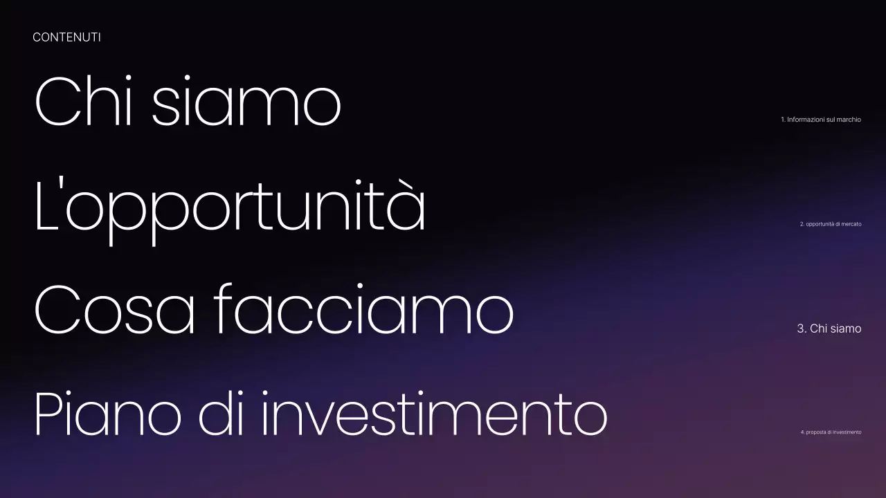 Pianificazione di una presentazione aziendale moderna color malva