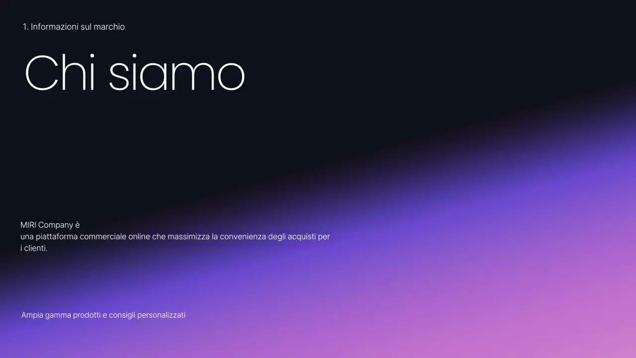 Pianificazione di una presentazione aziendale moderna color malva