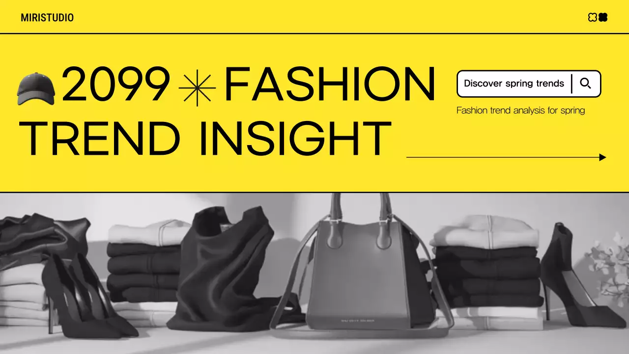 quảng cáo thời trang hiện đại màu vàng