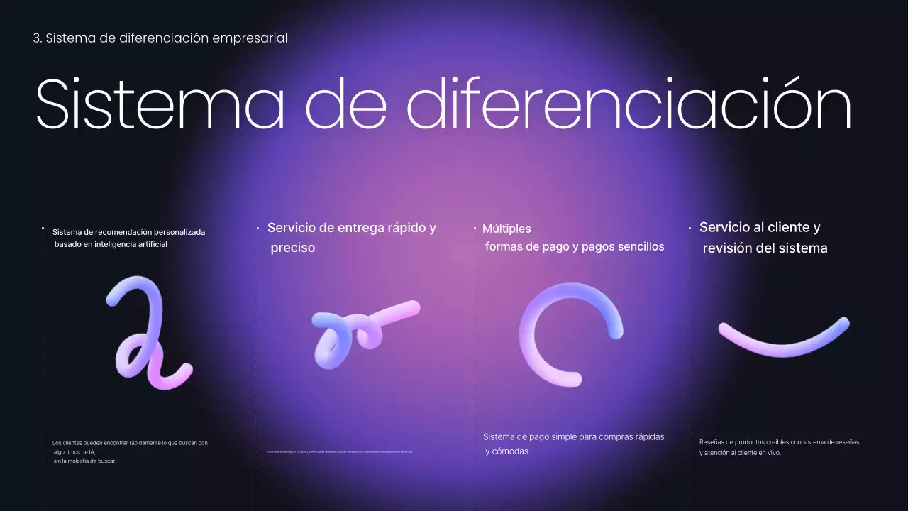 Planificar un discurso empresarial moderno en malva