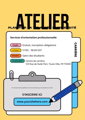 annonce de carrière moderne jaune