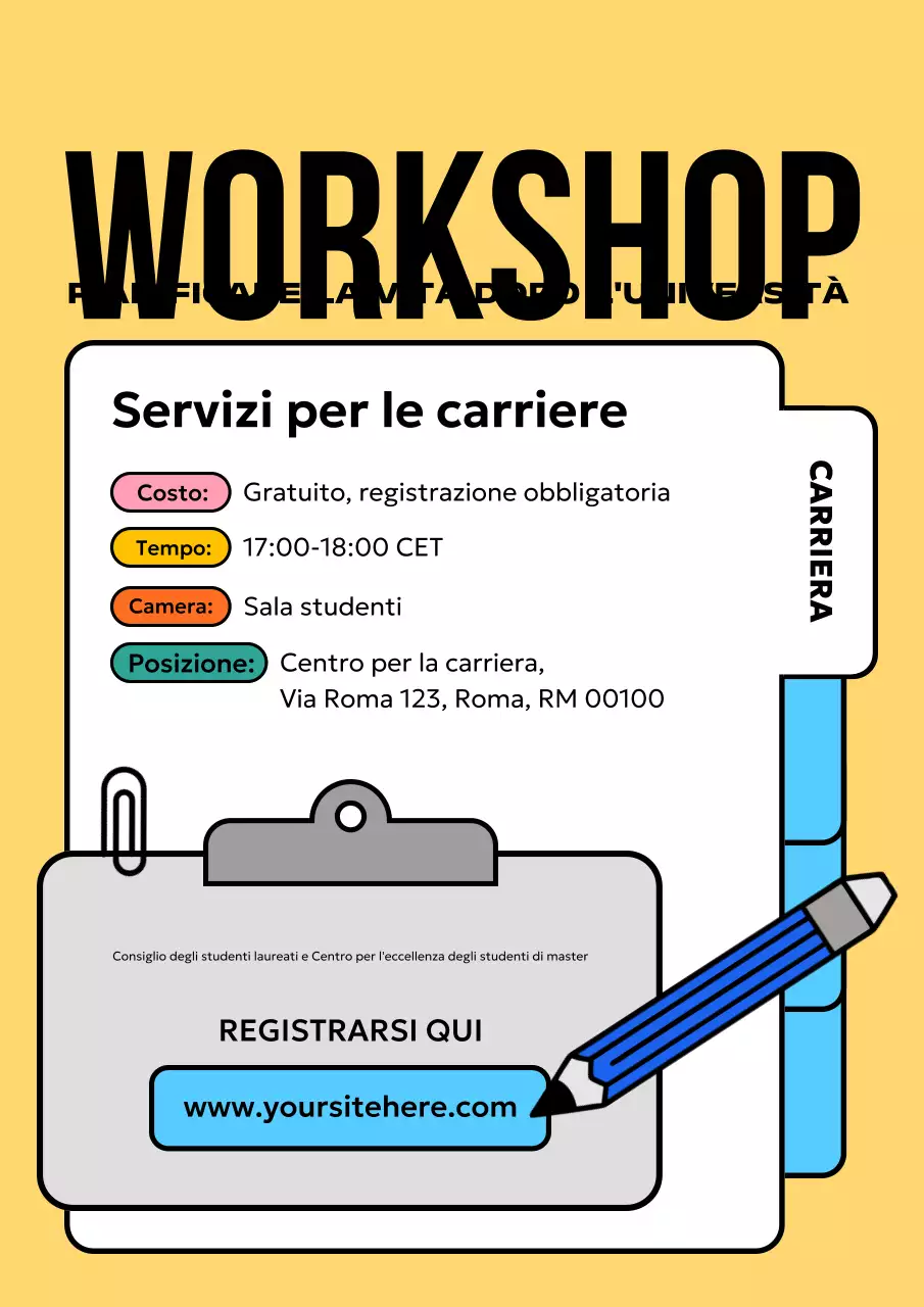 annuncio di carriera giallo moderno