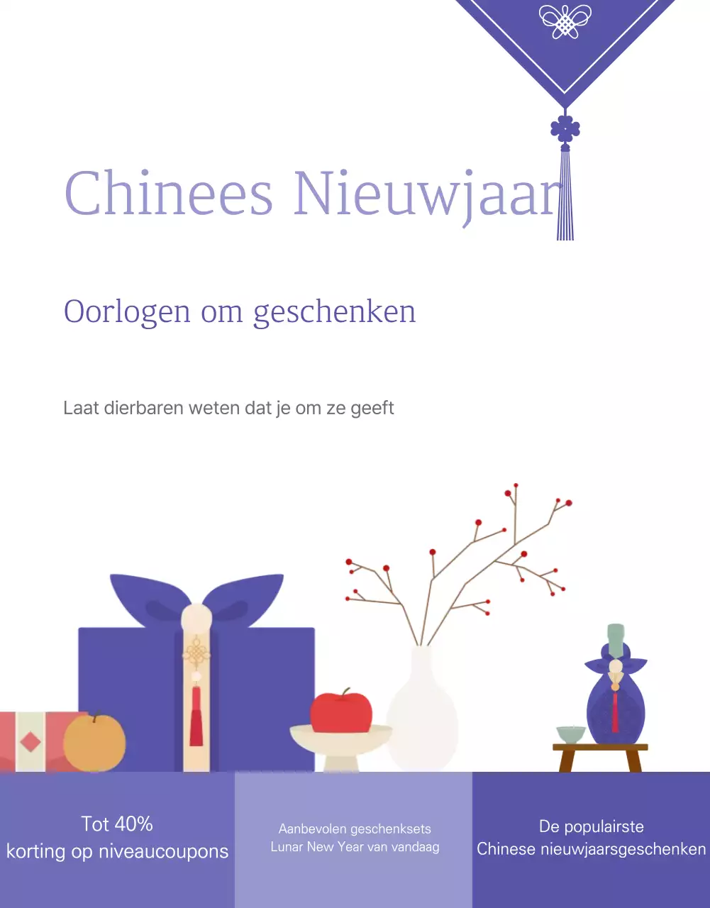 Het traditionele Chinese nieuwjaar promoten