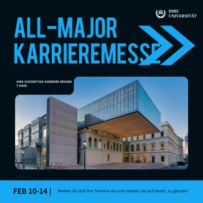 blue modern Karriereanzeige