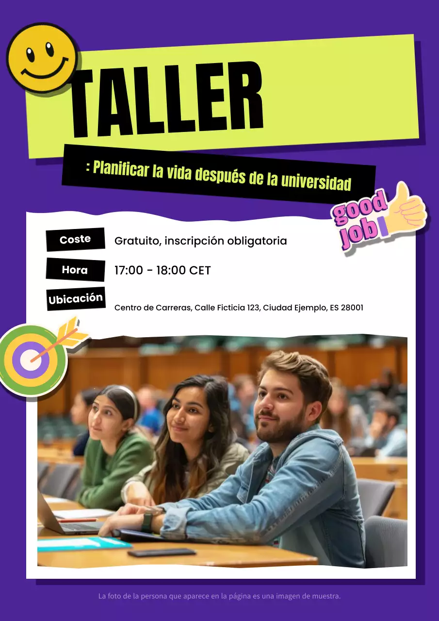 invitación educación moderna púrpura