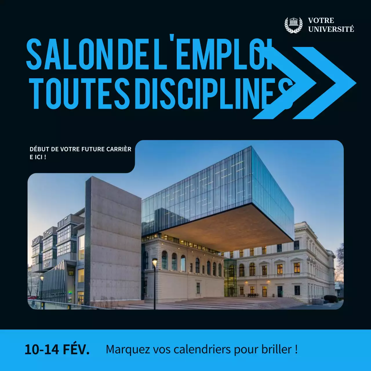 annonce de carrière blue modern