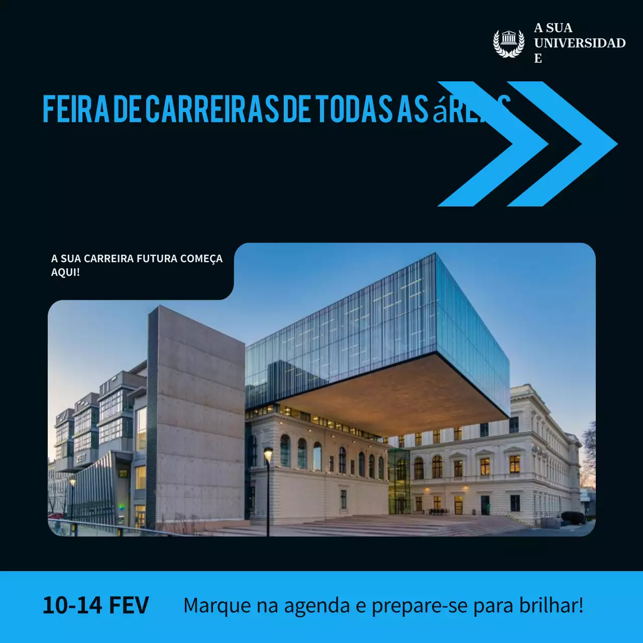 anúncio de carreira blue modern