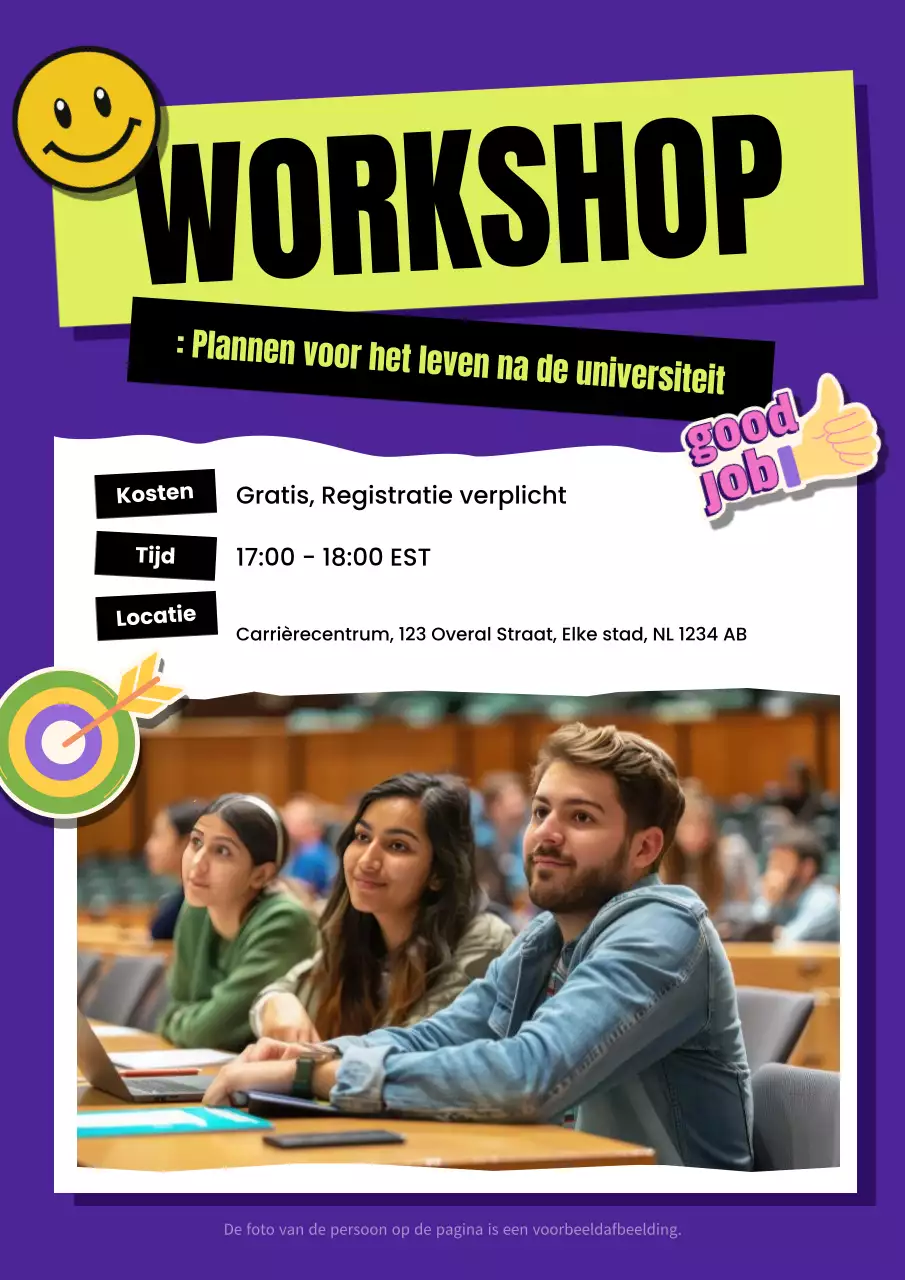 paars modern onderwijs uitnodiging