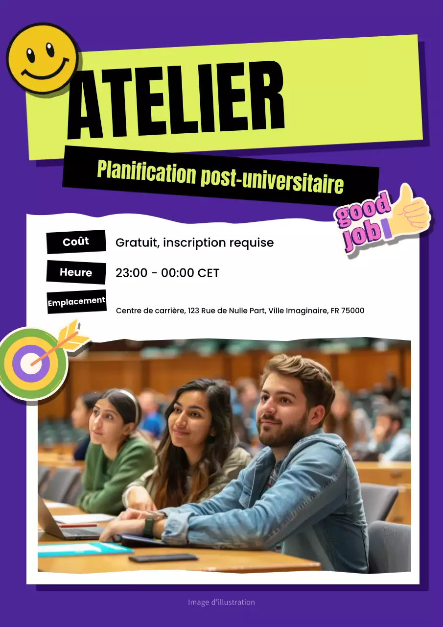 invitation à l'éducation moderne en violet