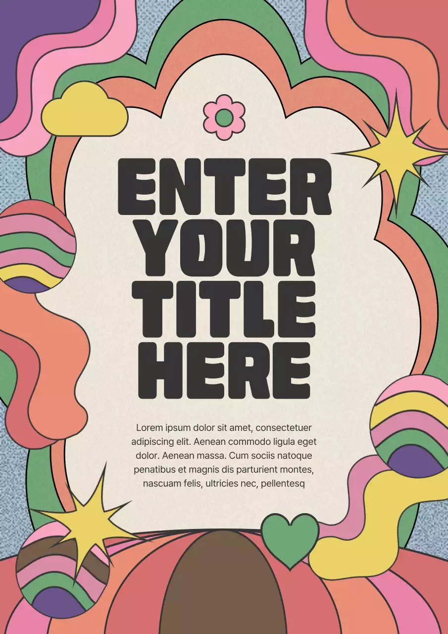 colorful retro psychedelic design