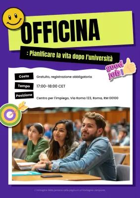 invito all'istruzione moderna viola