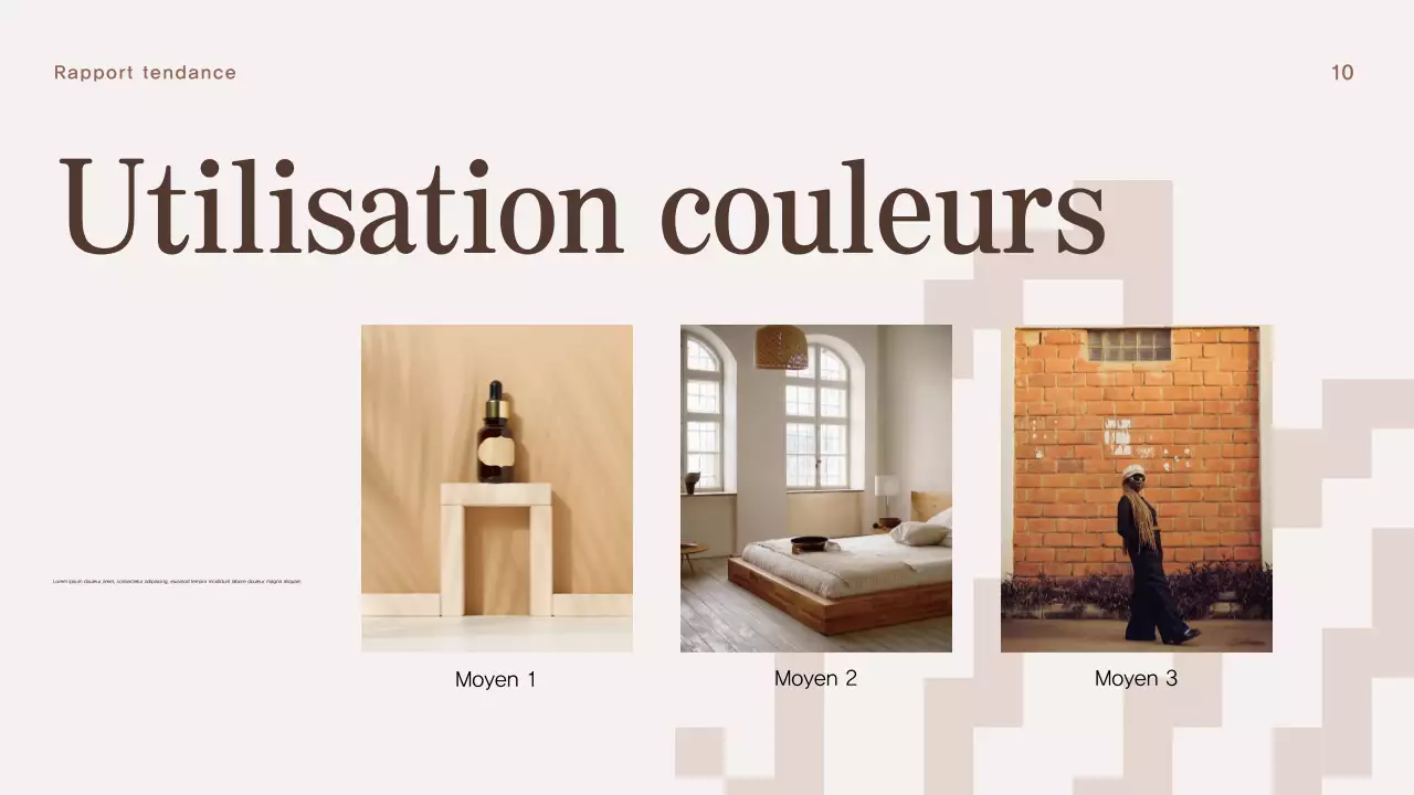 document de rapport sur les tendances modernes en beige