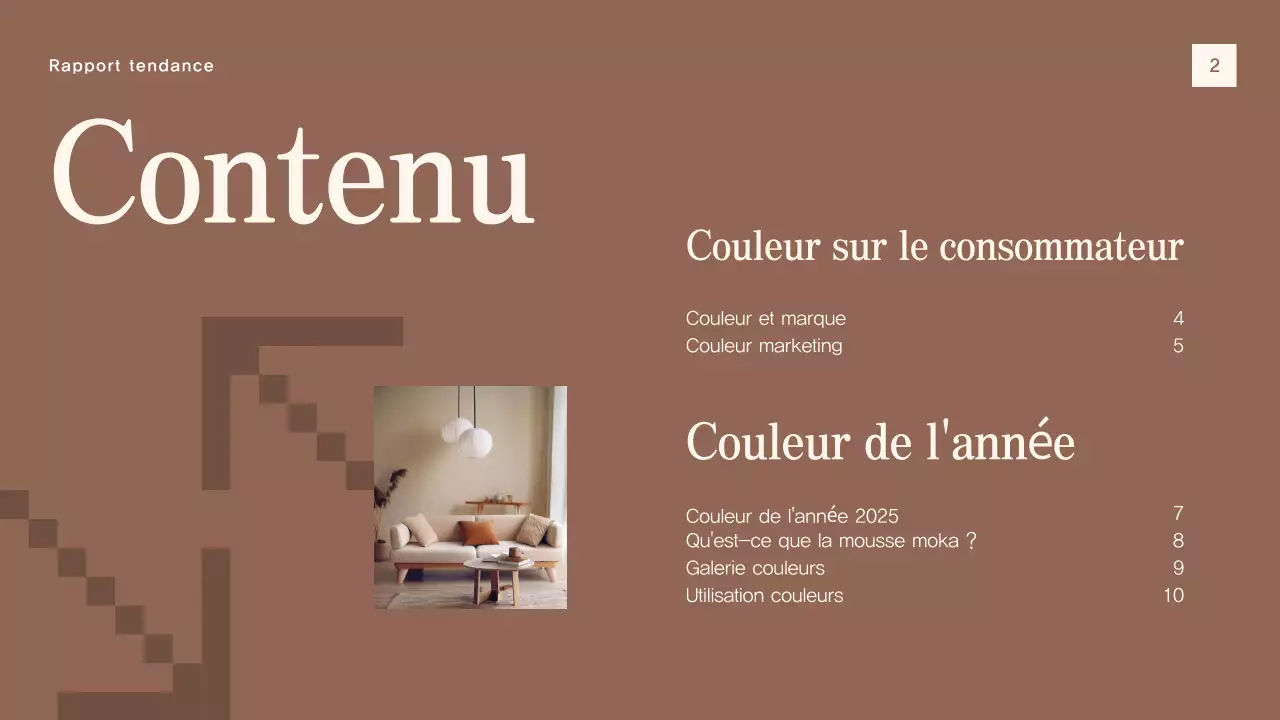 document de rapport sur les tendances modernes en beige