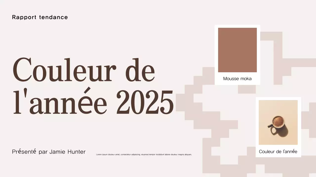 document de rapport sur les tendances modernes en beige