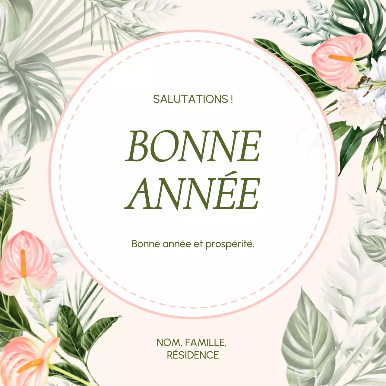 Joyeuses fêtes de fin d'année pour les médias sociaux dans des couleurs douces et pastel et dans un style organique