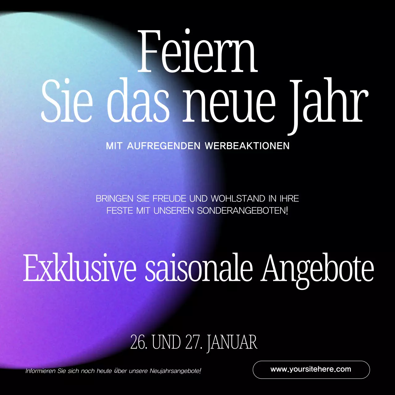 lila modernes Urlaubsangebot