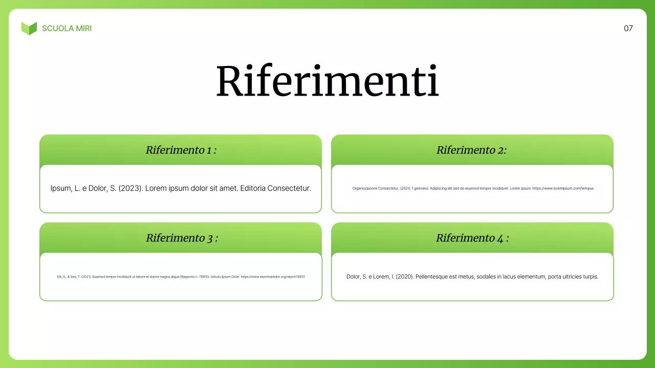 lezione di biologia moderna verde
