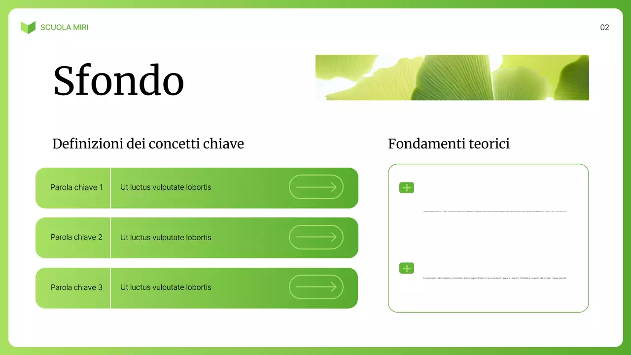 lezione di biologia moderna verde