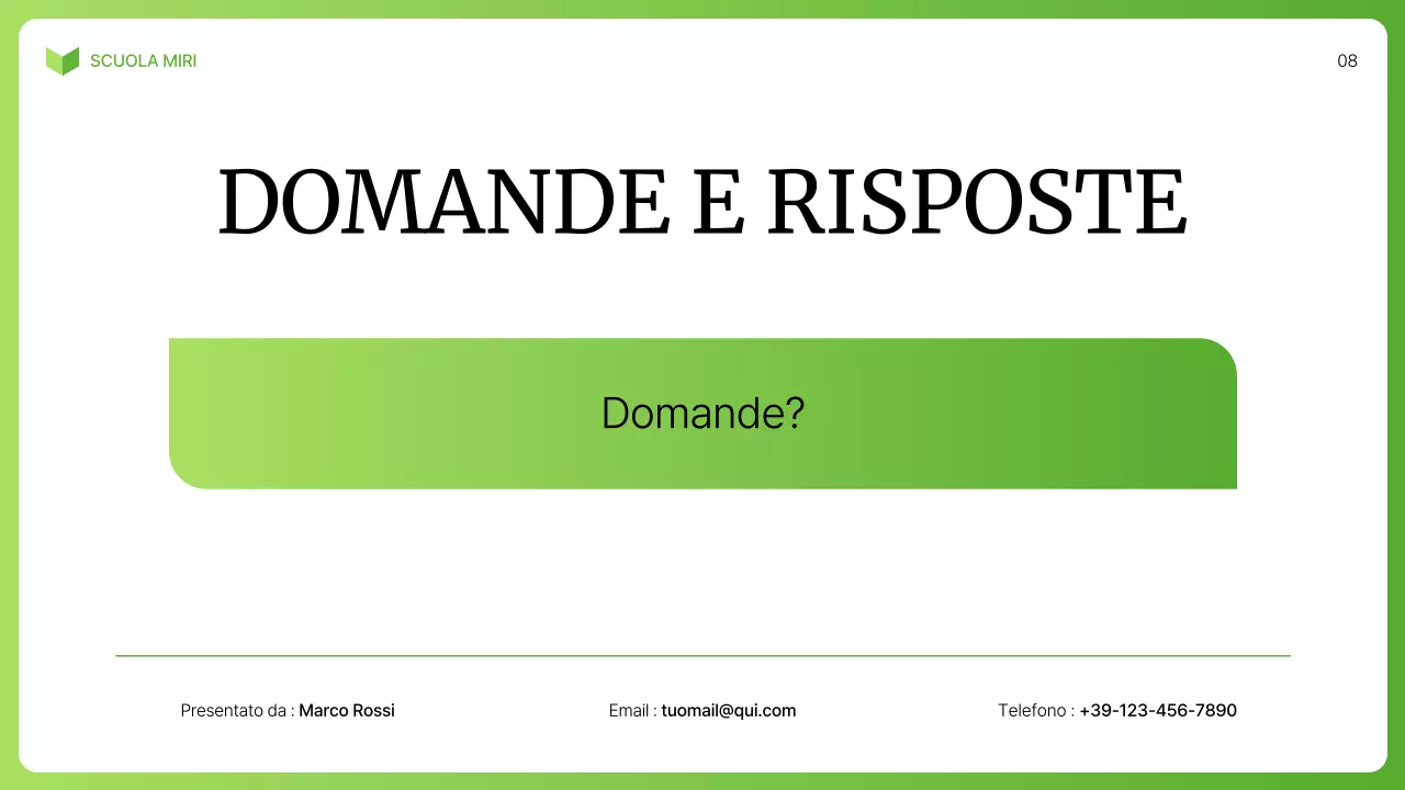 lezione di biologia moderna verde